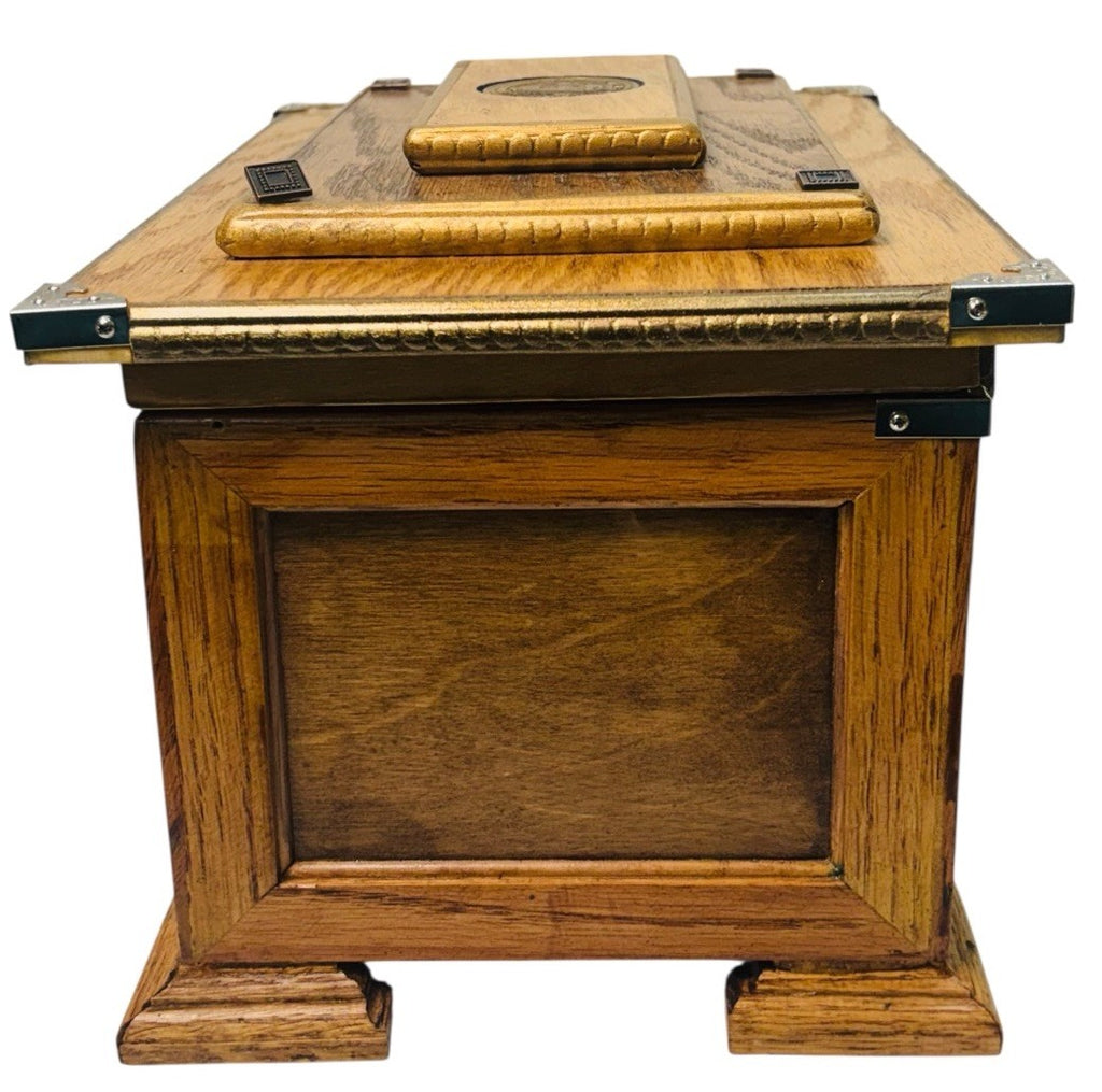 Vintage Hand Craft Wooden Keepsake Box L12xH7”xW7” By: Lois & Dick Saboda9