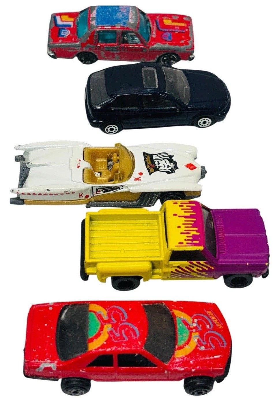 5 Vintage DieCast 1.64 Cars (2-Summer/Maisto/Hot Wheels/Subway).2