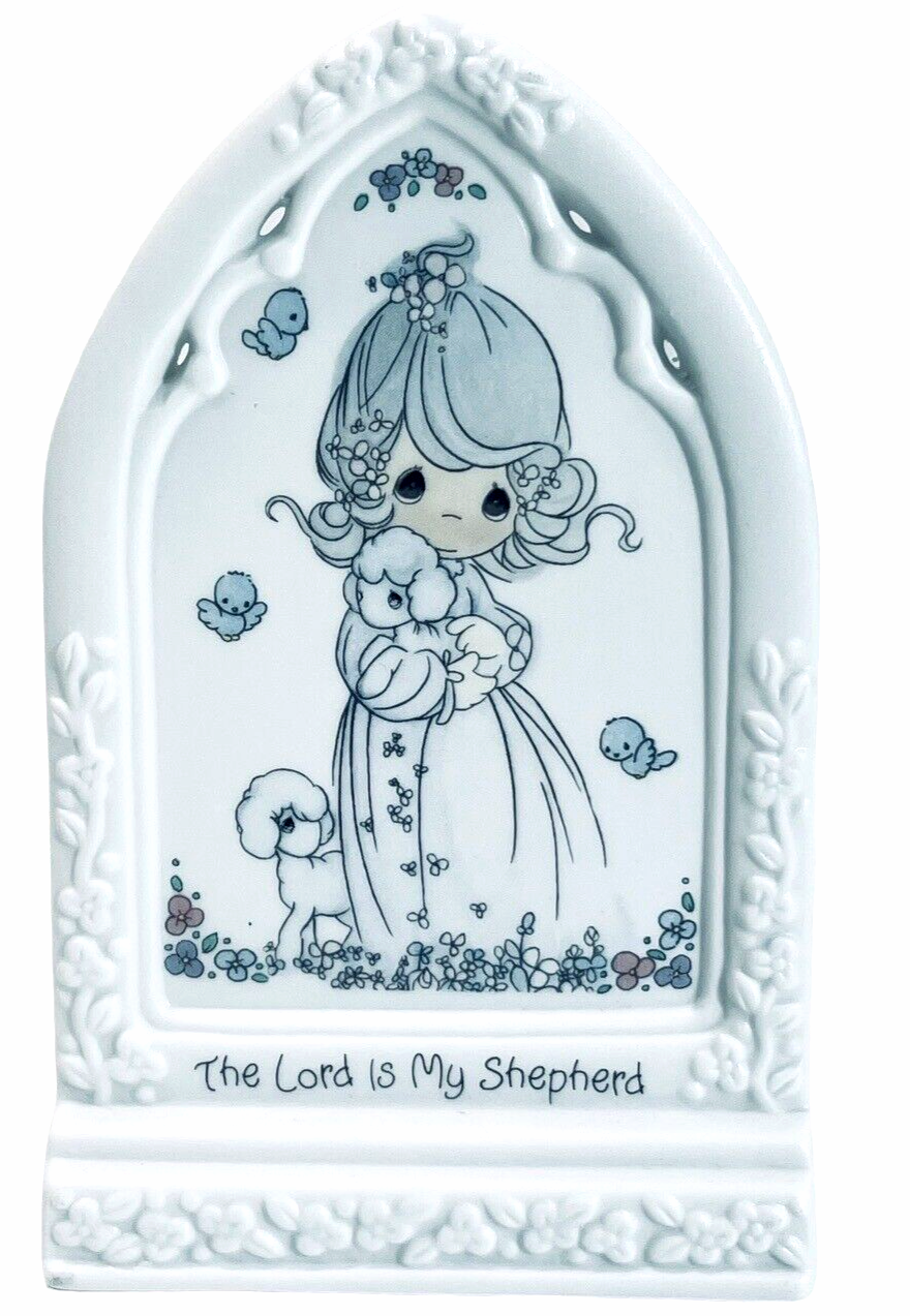 GIRL WITH LAMBS PLAQUE 1993 Enesco - 255866