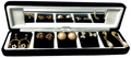 Designer Earrings RARE Collection in Mirrored Display Case, Pierre Cardin 0